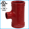 Grooved fittings 4" X 2" female thread reducing Tee